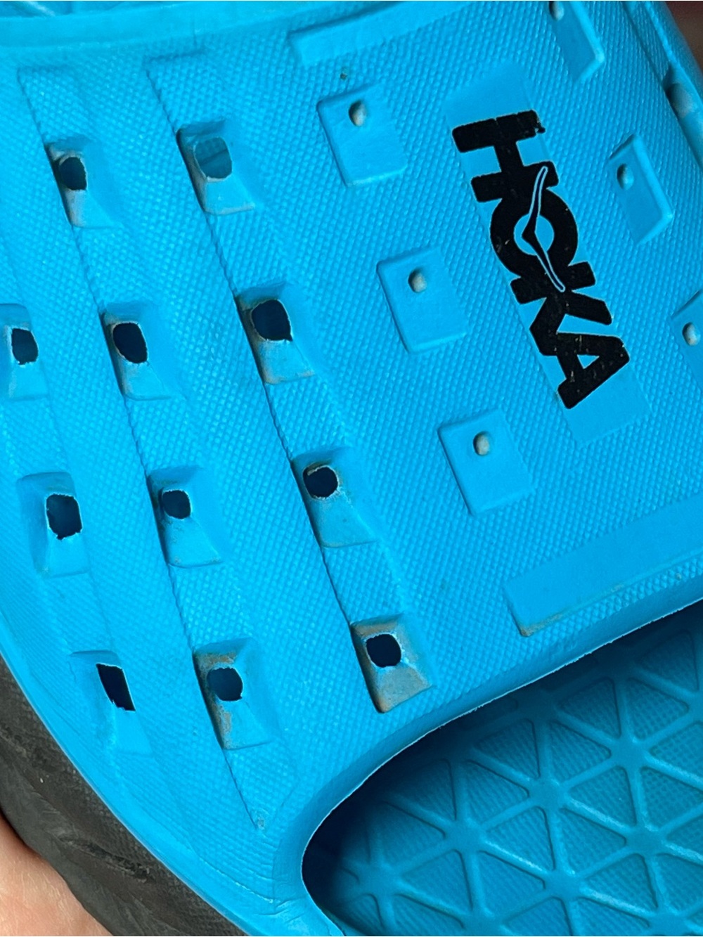 HOKA One Ora Blue Black Men’s 8 Women’s 10 Recovery Slides Sandals - Picture 9 of 11